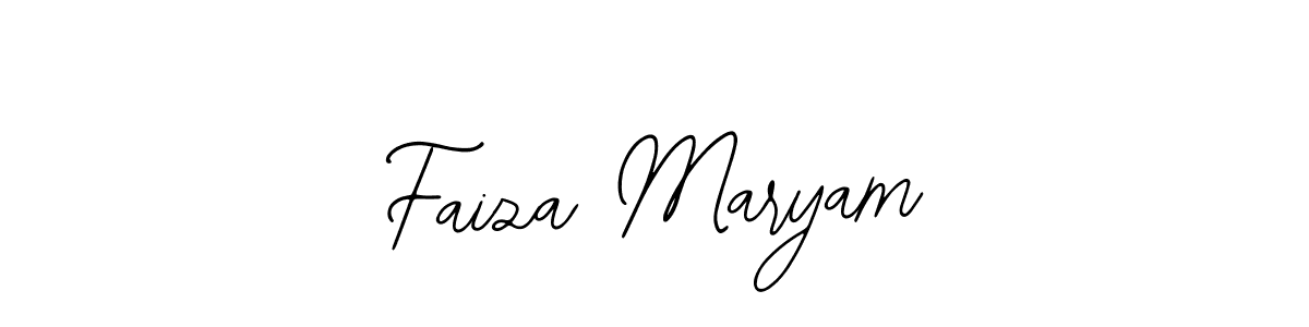 How to make Faiza Maryam name signature. Use Bearetta-2O07w style for creating short signs online. This is the latest handwritten sign. Faiza Maryam signature style 12 images and pictures png