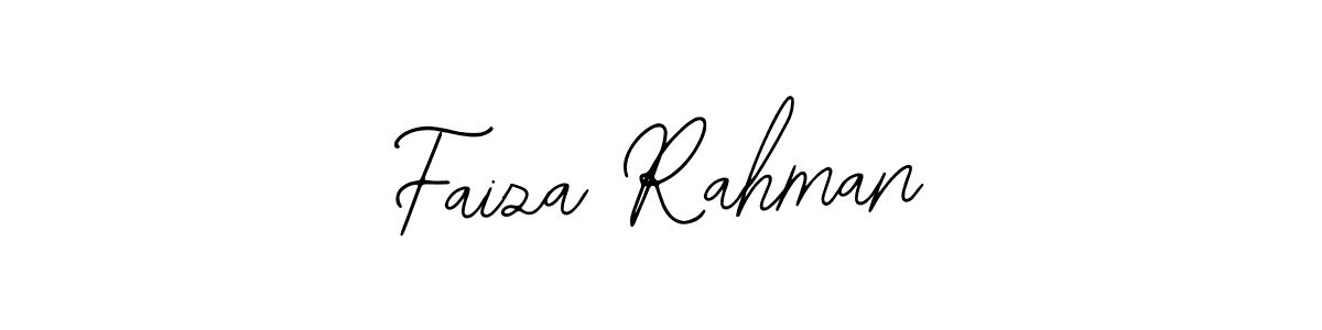 How to make Faiza Rahman name signature. Use Bearetta-2O07w style for creating short signs online. This is the latest handwritten sign. Faiza Rahman signature style 12 images and pictures png
