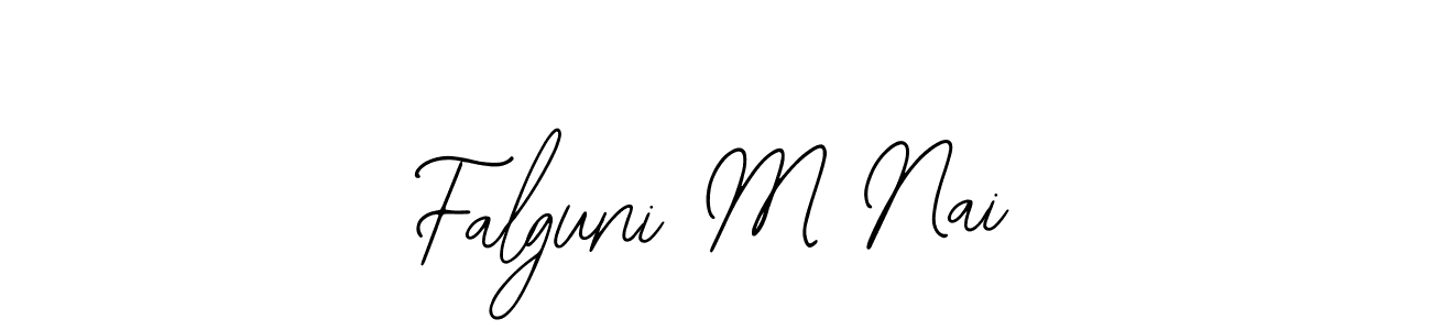 How to make Falguni M Nai name signature. Use Bearetta-2O07w style for creating short signs online. This is the latest handwritten sign. Falguni M Nai signature style 12 images and pictures png