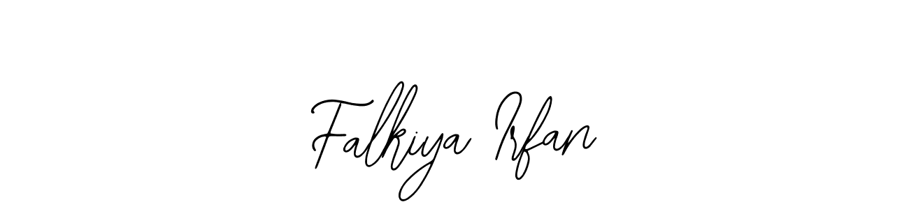 You should practise on your own different ways (Bearetta-2O07w) to write your name (Falkiya Irfan) in signature. don't let someone else do it for you. Falkiya Irfan signature style 12 images and pictures png