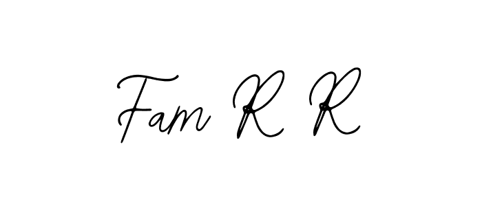 You should practise on your own different ways (Bearetta-2O07w) to write your name (Fam R R) in signature. don't let someone else do it for you. Fam R R signature style 12 images and pictures png