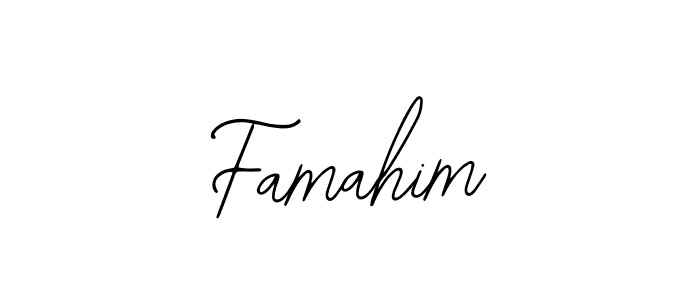 How to make Famahim signature? Bearetta-2O07w is a professional autograph style. Create handwritten signature for Famahim name. Famahim signature style 12 images and pictures png