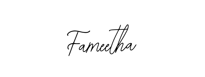 How to make Fameetha name signature. Use Bearetta-2O07w style for creating short signs online. This is the latest handwritten sign. Fameetha signature style 12 images and pictures png