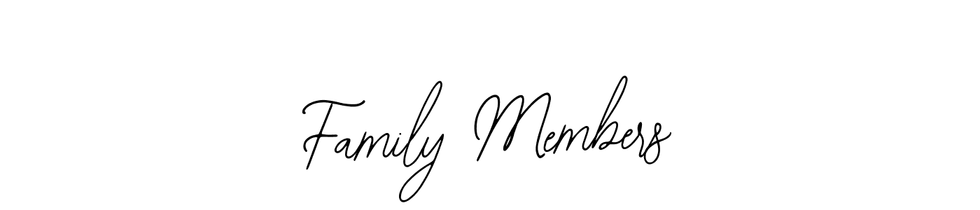 Use a signature maker to create a handwritten signature online. With this signature software, you can design (Bearetta-2O07w) your own signature for name Family Members. Family Members signature style 12 images and pictures png