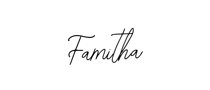 Use a signature maker to create a handwritten signature online. With this signature software, you can design (Bearetta-2O07w) your own signature for name Famitha. Famitha signature style 12 images and pictures png