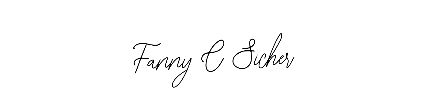How to make Fanny C Sicher name signature. Use Bearetta-2O07w style for creating short signs online. This is the latest handwritten sign. Fanny C Sicher signature style 12 images and pictures png