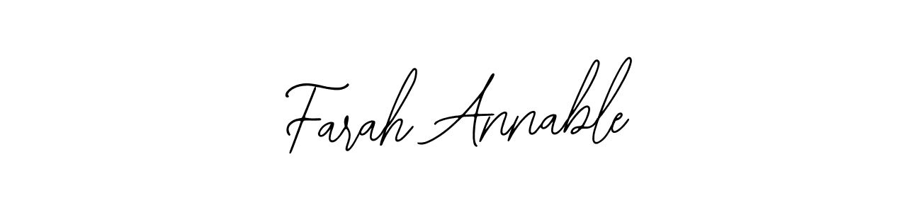 Farah Annable stylish signature style. Best Handwritten Sign (Bearetta-2O07w) for my name. Handwritten Signature Collection Ideas for my name Farah Annable. Farah Annable signature style 12 images and pictures png