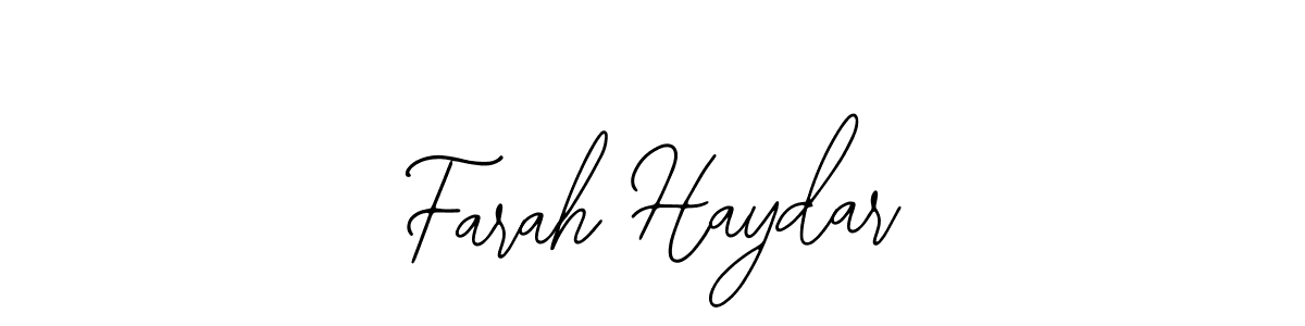 Make a beautiful signature design for name Farah Haydar. Use this online signature maker to create a handwritten signature for free. Farah Haydar signature style 12 images and pictures png