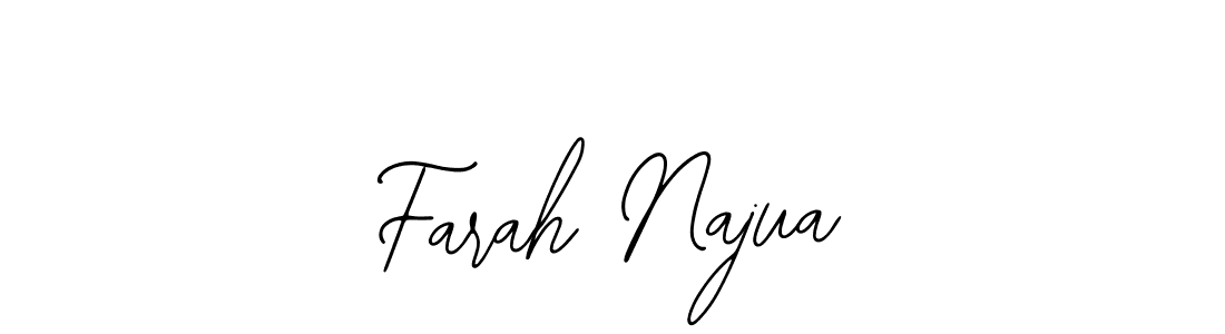 You should practise on your own different ways (Bearetta-2O07w) to write your name (Farah Najua) in signature. don't let someone else do it for you. Farah Najua signature style 12 images and pictures png