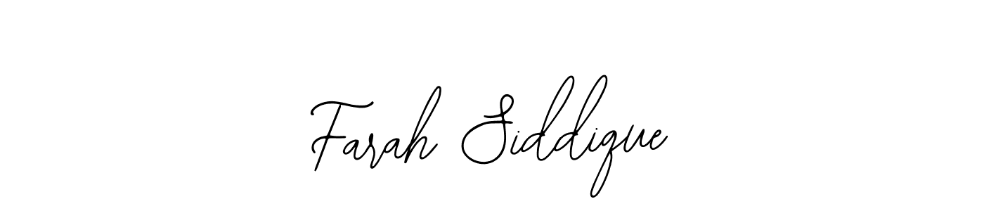 How to make Farah Siddique name signature. Use Bearetta-2O07w style for creating short signs online. This is the latest handwritten sign. Farah Siddique signature style 12 images and pictures png