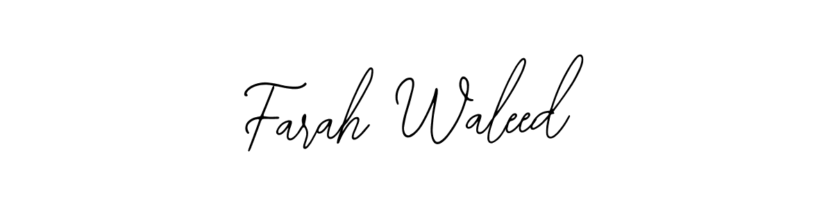 You should practise on your own different ways (Bearetta-2O07w) to write your name (Farah Waleed) in signature. don't let someone else do it for you. Farah Waleed signature style 12 images and pictures png