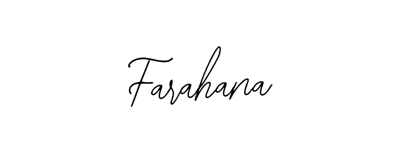 How to make Farahana name signature. Use Bearetta-2O07w style for creating short signs online. This is the latest handwritten sign. Farahana signature style 12 images and pictures png