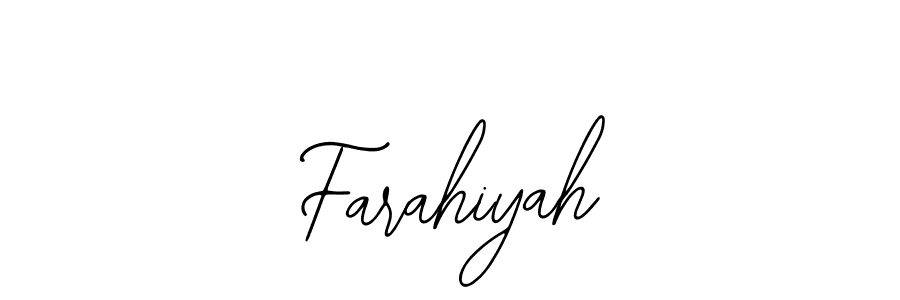 Also we have Farahiyah name is the best signature style. Create professional handwritten signature collection using Bearetta-2O07w autograph style. Farahiyah signature style 12 images and pictures png