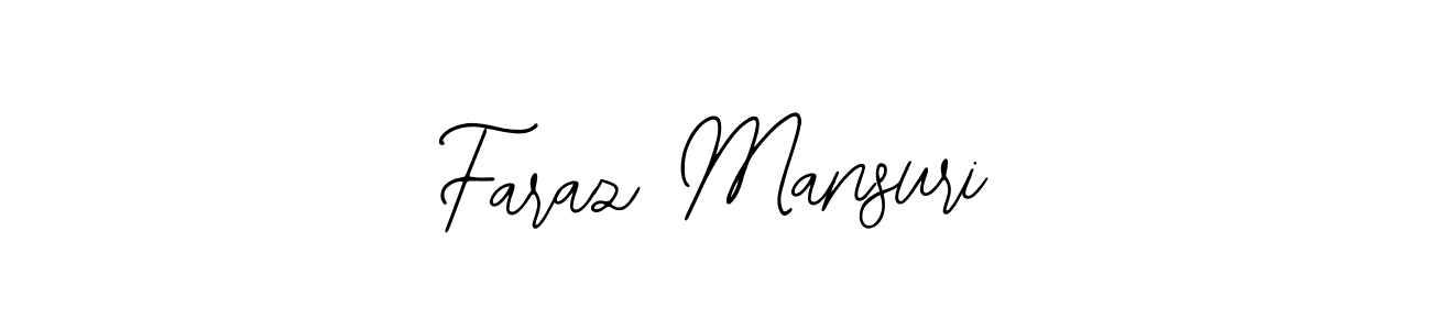 How to make Faraz Mansuri name signature. Use Bearetta-2O07w style for creating short signs online. This is the latest handwritten sign. Faraz Mansuri signature style 12 images and pictures png