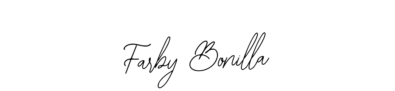 You should practise on your own different ways (Bearetta-2O07w) to write your name (Farby Bonilla) in signature. don't let someone else do it for you. Farby Bonilla signature style 12 images and pictures png