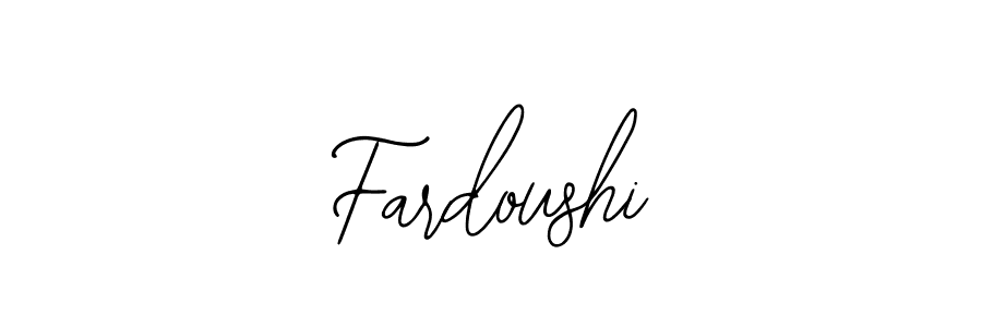 You should practise on your own different ways (Bearetta-2O07w) to write your name (Fardoushi) in signature. don't let someone else do it for you. Fardoushi signature style 12 images and pictures png