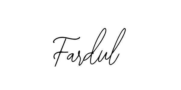 How to make Fardul name signature. Use Bearetta-2O07w style for creating short signs online. This is the latest handwritten sign. Fardul signature style 12 images and pictures png