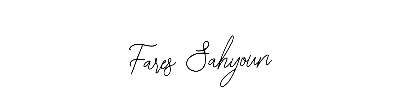 Use a signature maker to create a handwritten signature online. With this signature software, you can design (Bearetta-2O07w) your own signature for name Fares Sahyoun. Fares Sahyoun signature style 12 images and pictures png