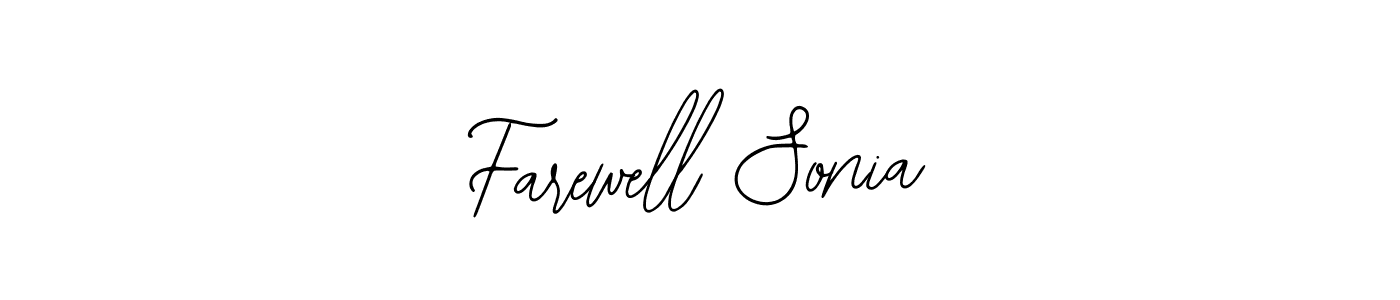 How to make Farewell Sonia name signature. Use Bearetta-2O07w style for creating short signs online. This is the latest handwritten sign. Farewell Sonia signature style 12 images and pictures png