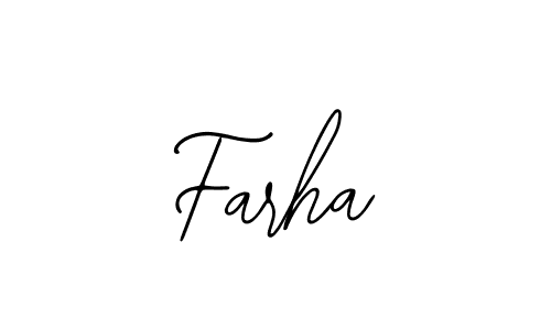 Design your own signature with our free online signature maker. With this signature software, you can create a handwritten (Bearetta-2O07w) signature for name Farha. Farha signature style 12 images and pictures png