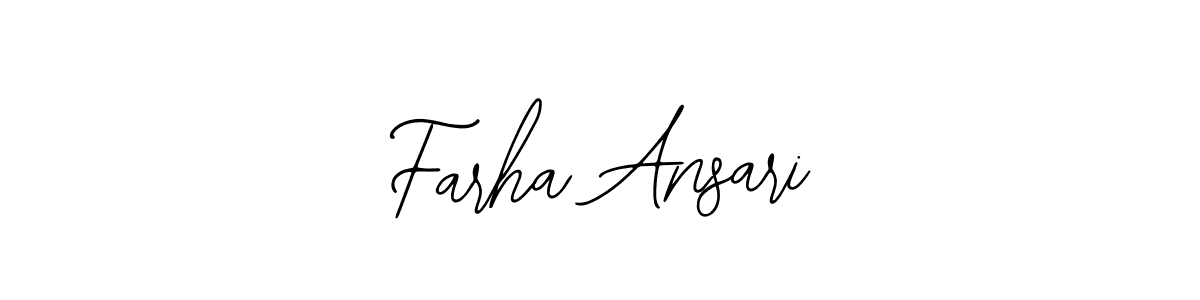 Also You can easily find your signature by using the search form. We will create Farha Ansari name handwritten signature images for you free of cost using Bearetta-2O07w sign style. Farha Ansari signature style 12 images and pictures png