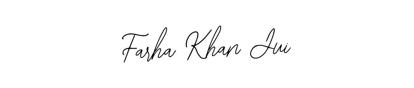 How to make Farha Khan Jui name signature. Use Bearetta-2O07w style for creating short signs online. This is the latest handwritten sign. Farha Khan Jui signature style 12 images and pictures png