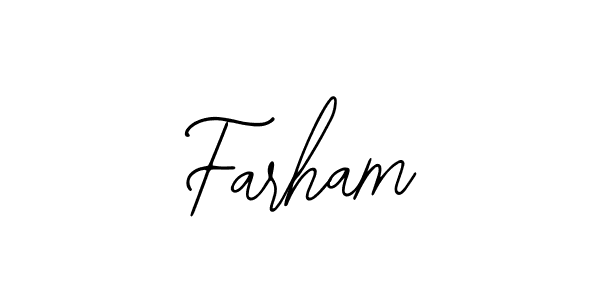 How to make Farham name signature. Use Bearetta-2O07w style for creating short signs online. This is the latest handwritten sign. Farham signature style 12 images and pictures png