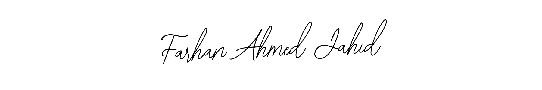How to make Farhan Ahmed Jahid name signature. Use Bearetta-2O07w style for creating short signs online. This is the latest handwritten sign. Farhan Ahmed Jahid signature style 12 images and pictures png