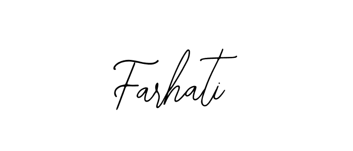 Use a signature maker to create a handwritten signature online. With this signature software, you can design (Bearetta-2O07w) your own signature for name Farhati. Farhati signature style 12 images and pictures png