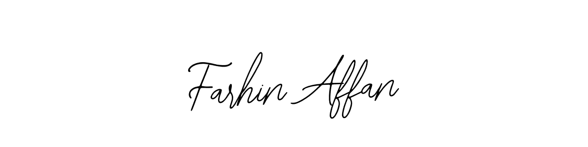 How to make Farhin Affan name signature. Use Bearetta-2O07w style for creating short signs online. This is the latest handwritten sign. Farhin Affan signature style 12 images and pictures png