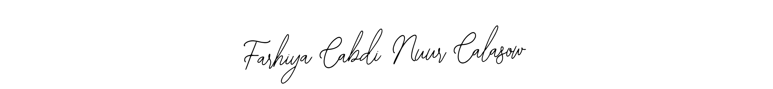 It looks lik you need a new signature style for name Farhiya Cabdi Nuur Calasow. Design unique handwritten (Bearetta-2O07w) signature with our free signature maker in just a few clicks. Farhiya Cabdi Nuur Calasow signature style 12 images and pictures png