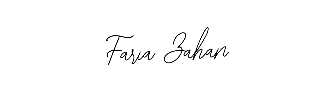 How to make Faria Zahan signature? Bearetta-2O07w is a professional autograph style. Create handwritten signature for Faria Zahan name. Faria Zahan signature style 12 images and pictures png