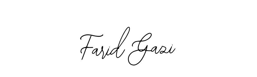 if you are searching for the best signature style for your name Farid Gazi. so please give up your signature search. here we have designed multiple signature styles  using Bearetta-2O07w. Farid Gazi signature style 12 images and pictures png