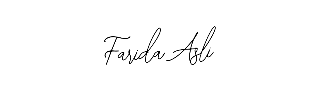 Also we have Farida Asli name is the best signature style. Create professional handwritten signature collection using Bearetta-2O07w autograph style. Farida Asli signature style 12 images and pictures png