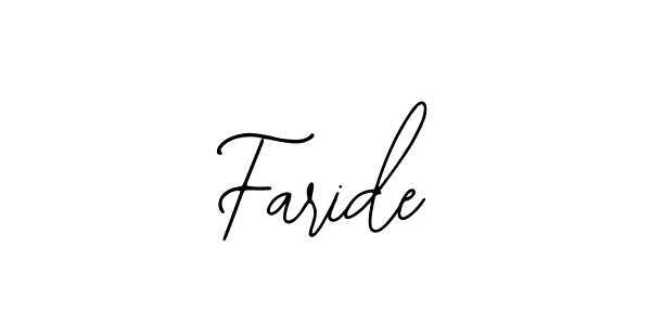 You should practise on your own different ways (Bearetta-2O07w) to write your name (Faride) in signature. don't let someone else do it for you. Faride signature style 12 images and pictures png