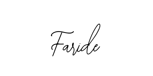 Create a beautiful signature design for name Faride. With this signature (Bearetta-2O07w) fonts, you can make a handwritten signature for free. Faride signature style 12 images and pictures png