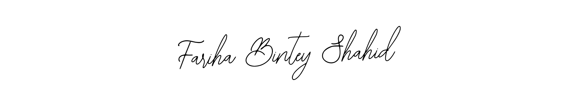 You can use this online signature creator to create a handwritten signature for the name Fariha Bintey Shahid. This is the best online autograph maker. Fariha Bintey Shahid signature style 12 images and pictures png