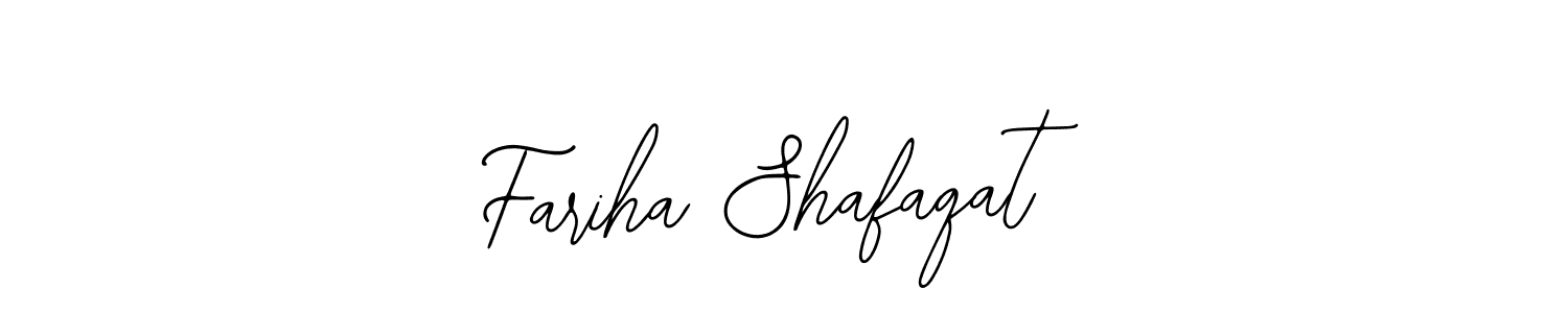 Use a signature maker to create a handwritten signature online. With this signature software, you can design (Bearetta-2O07w) your own signature for name Fariha Shafaqat. Fariha Shafaqat signature style 12 images and pictures png