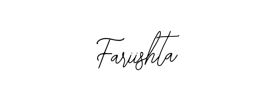 Use a signature maker to create a handwritten signature online. With this signature software, you can design (Bearetta-2O07w) your own signature for name Fariishta. Fariishta signature style 12 images and pictures png