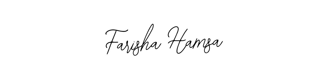 Make a beautiful signature design for name Farisha Hamsa. With this signature (Bearetta-2O07w) style, you can create a handwritten signature for free. Farisha Hamsa signature style 12 images and pictures png