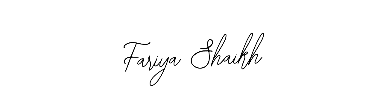 You should practise on your own different ways (Bearetta-2O07w) to write your name (Fariya Shaikh) in signature. don't let someone else do it for you. Fariya Shaikh signature style 12 images and pictures png