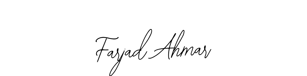 Bearetta-2O07w is a professional signature style that is perfect for those who want to add a touch of class to their signature. It is also a great choice for those who want to make their signature more unique. Get Farjad Ahmar name to fancy signature for free. Farjad Ahmar signature style 12 images and pictures png