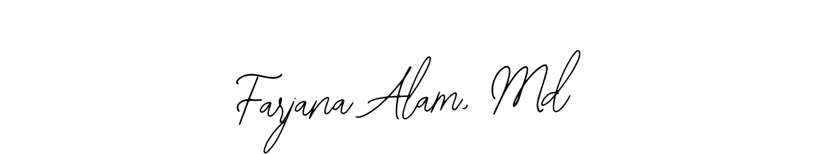 Design your own signature with our free online signature maker. With this signature software, you can create a handwritten (Bearetta-2O07w) signature for name Farjana Alam, Md. Farjana Alam, Md signature style 12 images and pictures png