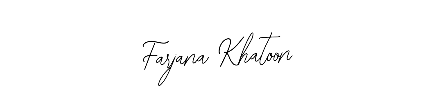Use a signature maker to create a handwritten signature online. With this signature software, you can design (Bearetta-2O07w) your own signature for name Farjana Khatoon. Farjana Khatoon signature style 12 images and pictures png