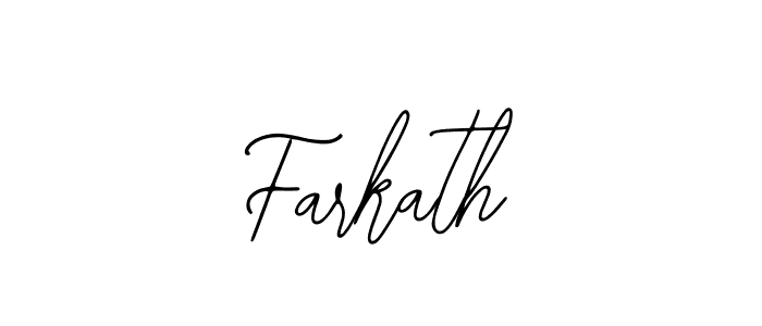 Use a signature maker to create a handwritten signature online. With this signature software, you can design (Bearetta-2O07w) your own signature for name Farkath. Farkath signature style 12 images and pictures png