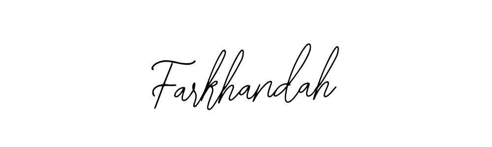 if you are searching for the best signature style for your name Farkhandah. so please give up your signature search. here we have designed multiple signature styles  using Bearetta-2O07w. Farkhandah signature style 12 images and pictures png