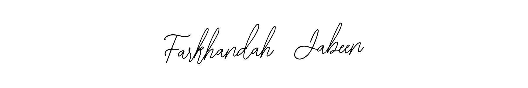 Use a signature maker to create a handwritten signature online. With this signature software, you can design (Bearetta-2O07w) your own signature for name Farkhandah  Jabeen. Farkhandah  Jabeen signature style 12 images and pictures png