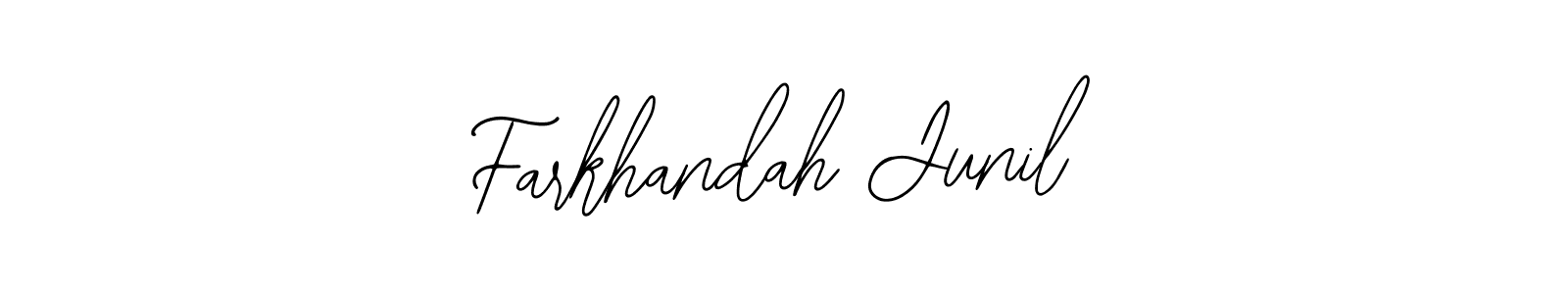 Create a beautiful signature design for name Farkhandah Junil. With this signature (Bearetta-2O07w) fonts, you can make a handwritten signature for free. Farkhandah Junil signature style 12 images and pictures png