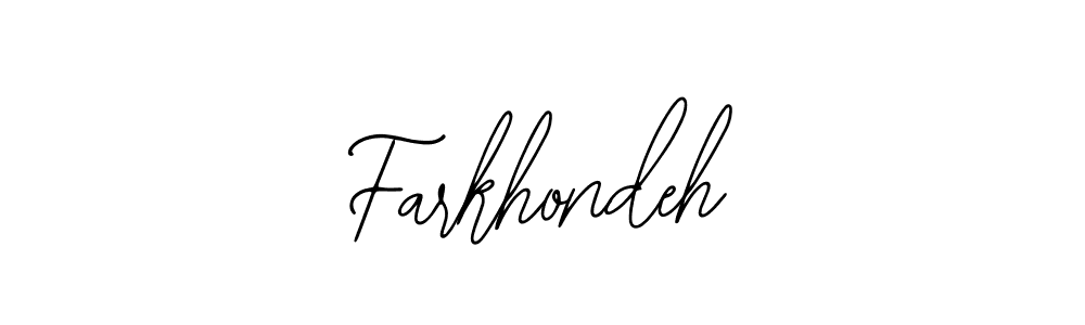 The best way (Bearetta-2O07w) to make a short signature is to pick only two or three words in your name. The name Farkhondeh include a total of six letters. For converting this name. Farkhondeh signature style 12 images and pictures png