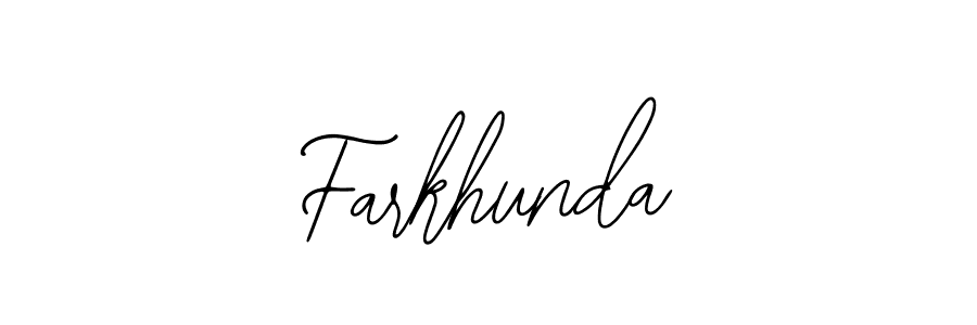 You should practise on your own different ways (Bearetta-2O07w) to write your name (Farkhunda) in signature. don't let someone else do it for you. Farkhunda signature style 12 images and pictures png